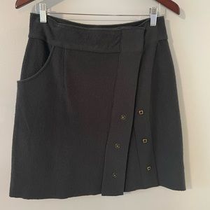 Sparrow Medium Grey Soft Merino Wool 21" skirt LIKE NEW